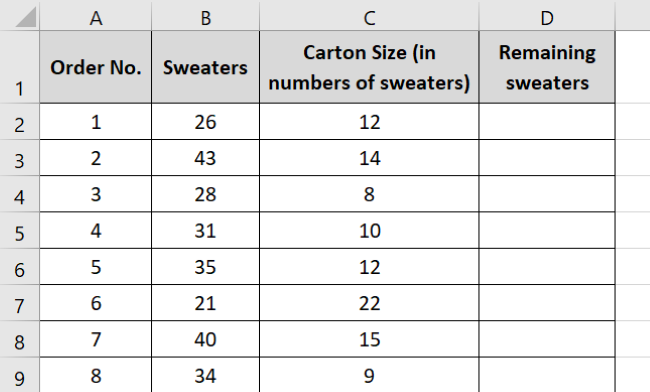 Sample data for mod examples 