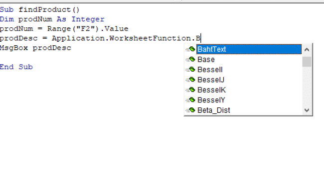 excel vba vlookup worksheet function code autosuggest