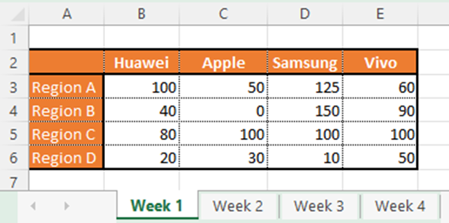 01 week 1 sales Week 1 sales