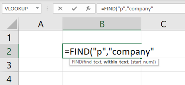 Writing the FIND function