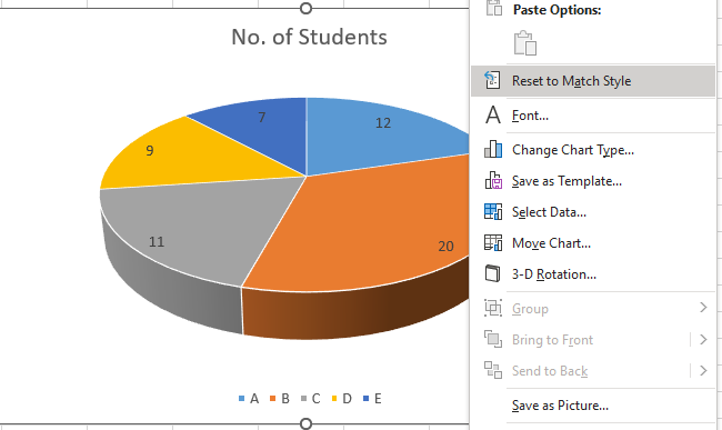 Drop down menu to save charts with Excel data 