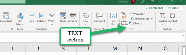 The same section where you can see the wordart option