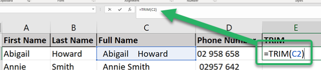 Make sure to close the Trim formula using the close parenthesis