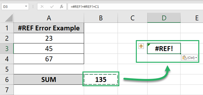 Copying/pasting causing invalid cell reference