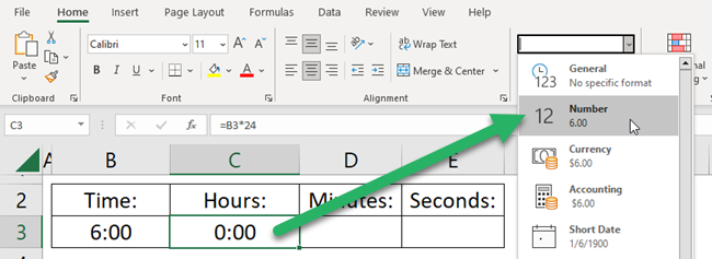 format cells into numbers