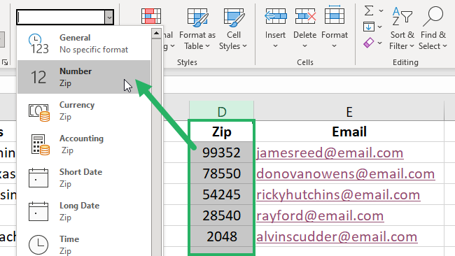 column headers or column names