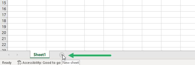 quickly insert new worksheet