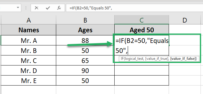 Writing the value_if_true