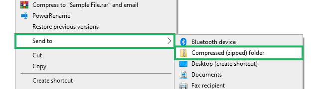 04 compressed folder Compress Excel files