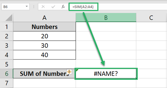 Misspelling the name of a function