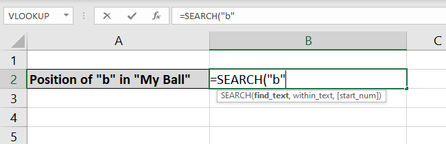 search string “b”