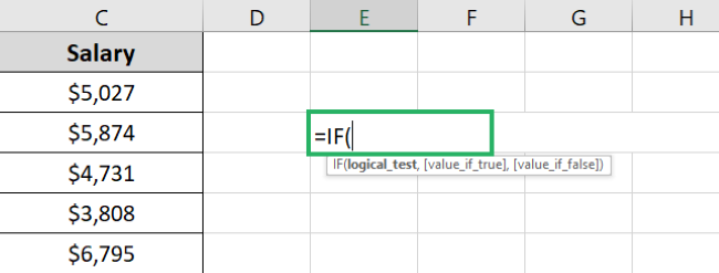 IF function logical value argument 