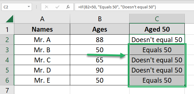 Formula applied to the whole list