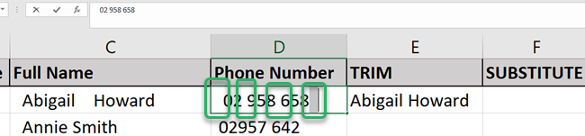 This sample contains leading spaces, in between space and trailing spaces