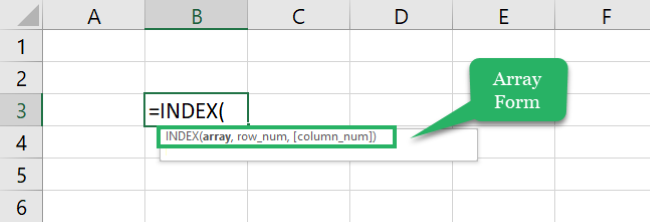 Array constant of INDEX formula