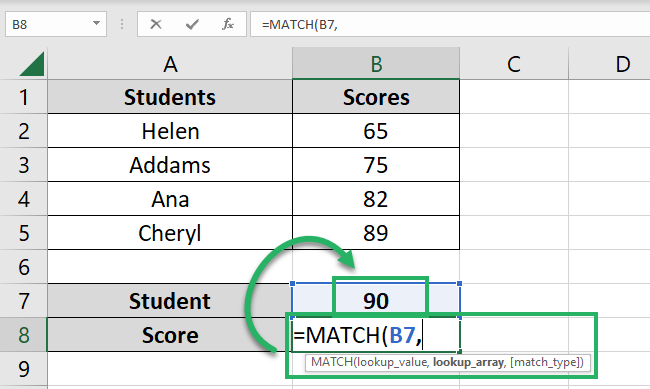 Setting the lookup_value as 90