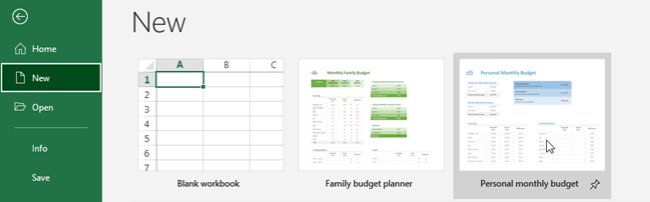 available templates