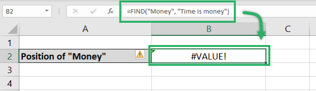 FIND function performs a case sensitive search