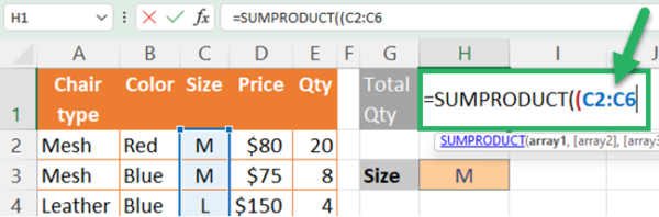 SUMPRODUCT in Excel: How to Use It with Easy Examples