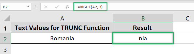 Result with RIGHT formula 