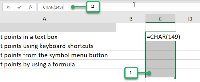 selected cells