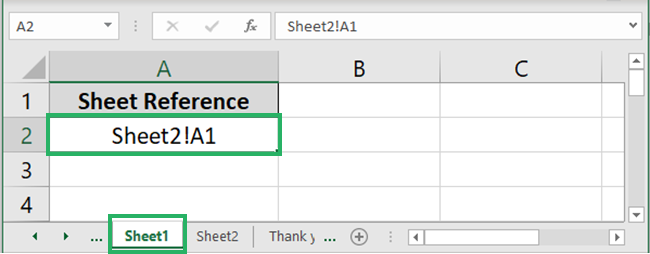 Writing the sheet reference