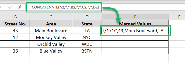  CONCATENATE function combine data