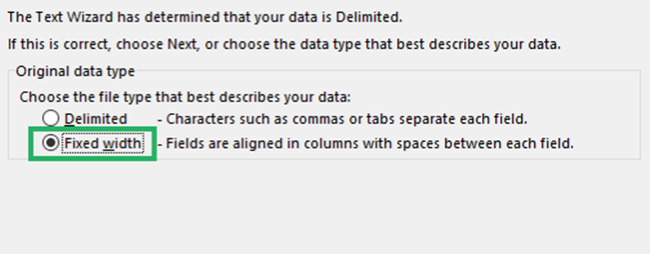 Fixed width data type 