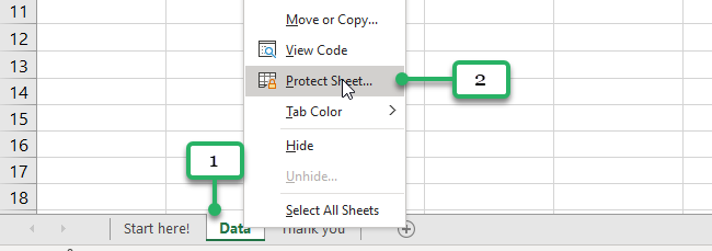protect sheet