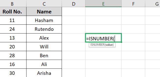 ISNUMBER Function with Search 