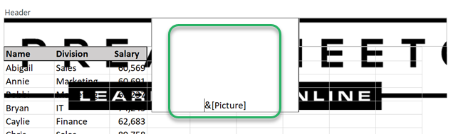 Add enough line breaks to position the watermark correctly