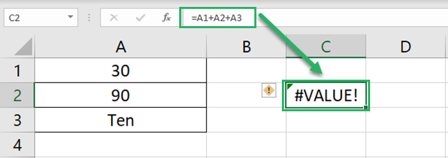 #VALUE error in Excel