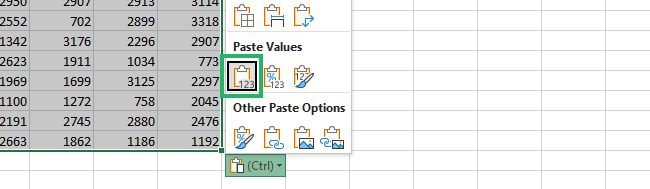 13 clipboard paste Pasting values - pivot table