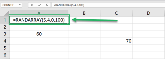 Writing a dynamic array formula in Excel