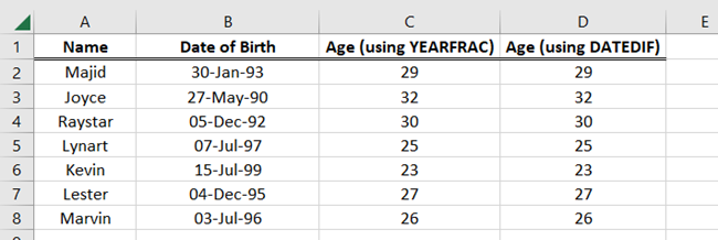 13 return age functions return age in years