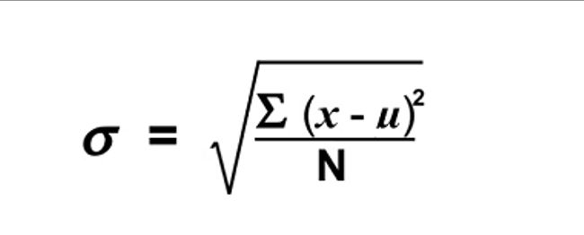 Population standard deviation formula