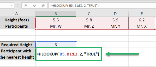 Range_lookup set to TRUE