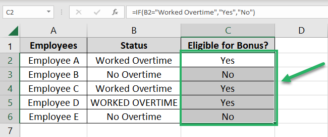 IF statement applied to the whole list