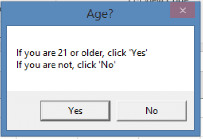 excel vba vbyesno message box
