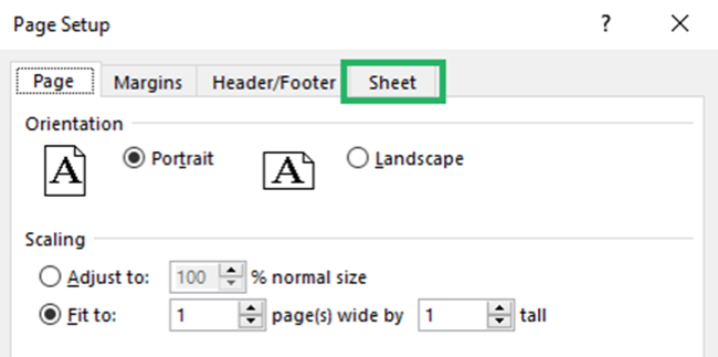 Opening Sheet Tab