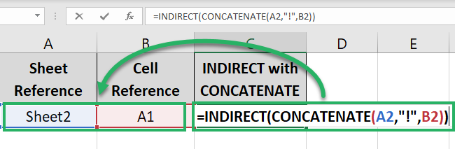 INDIRECT and CONCATENATE