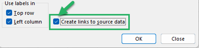 16 combine data Combine data in Microsoft Excel - create link to source data