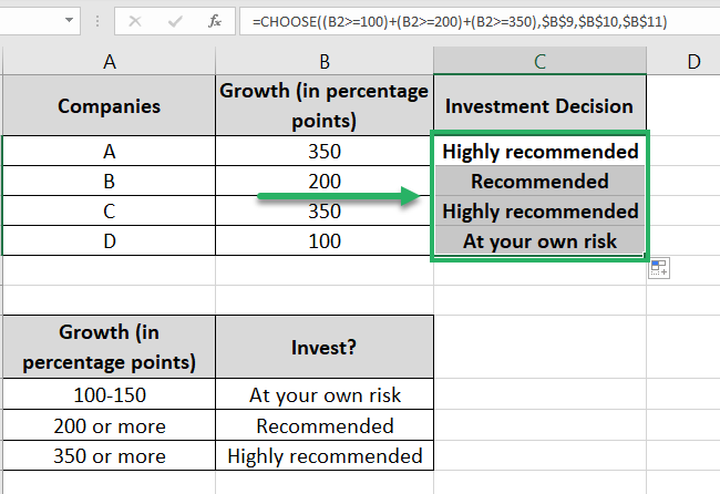 Drag and drop formulas to the list