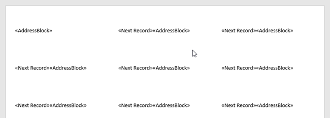 mail merge labels from excel