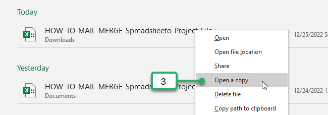 excel spreadsheet