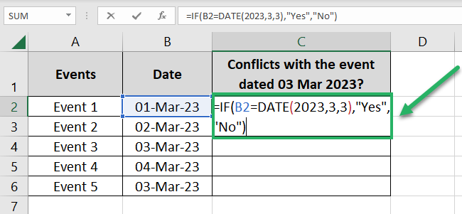 Writing the true and false values