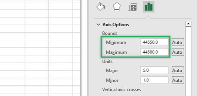 Default bounds setting. 