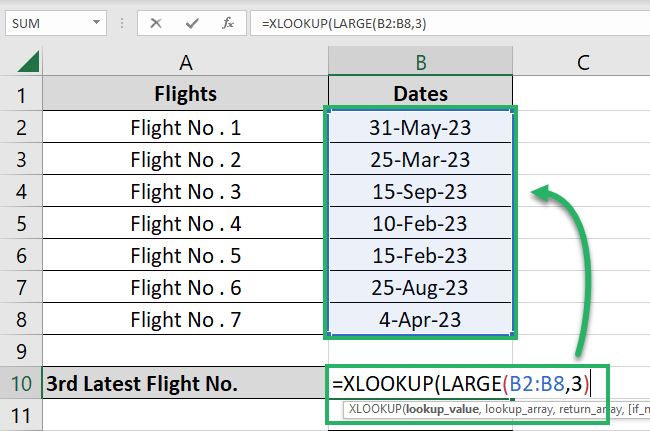 Nesting the LARGE function