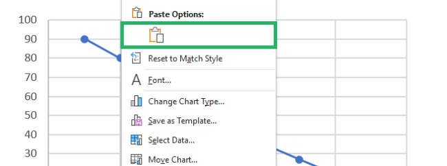 Select paste option 