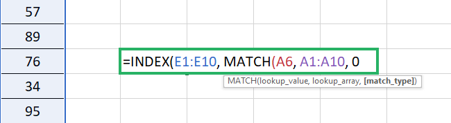 Match type value